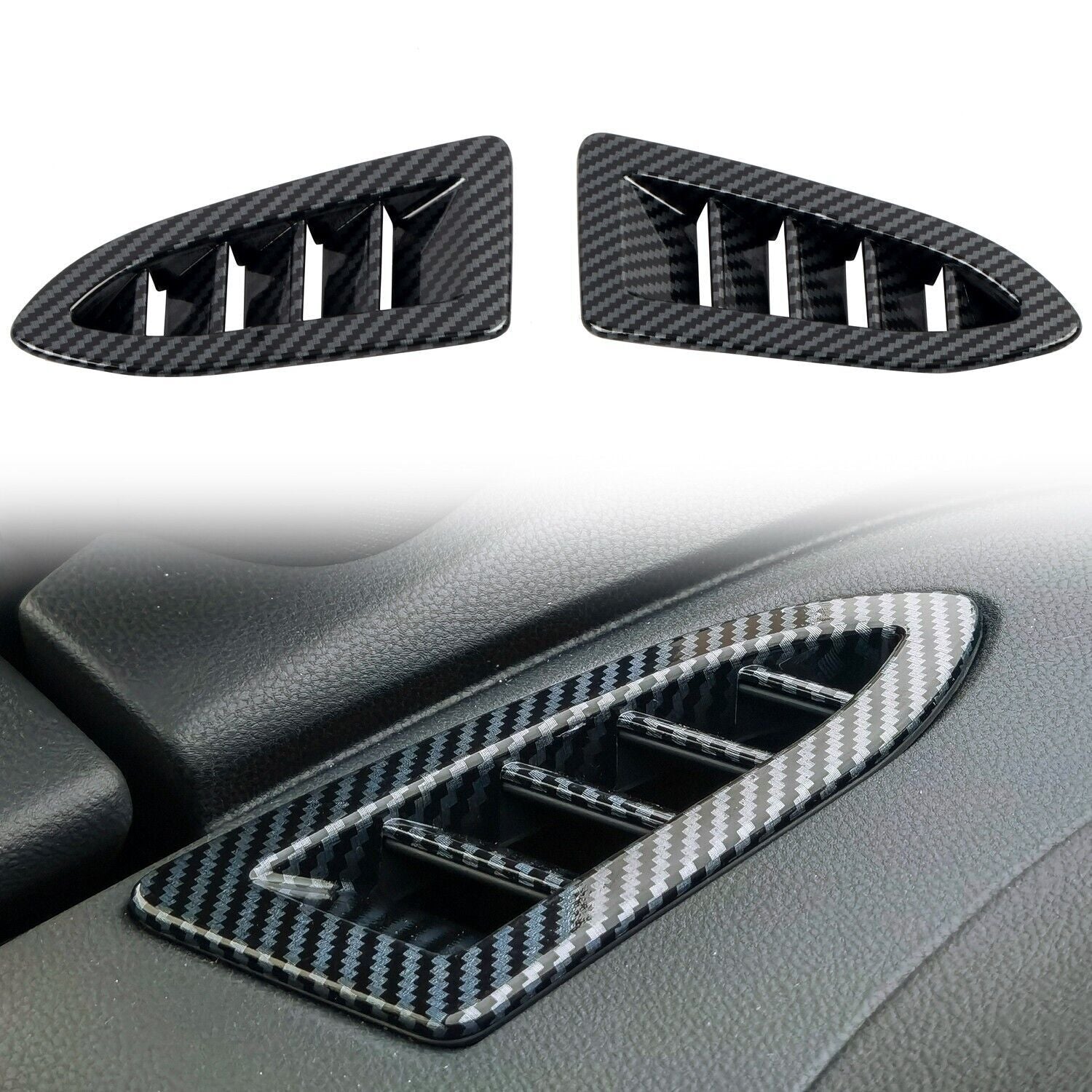 Carbon Fiber Look Inner Front Air Vent Cover Trim for Subaru WRX STI 2022 2023
