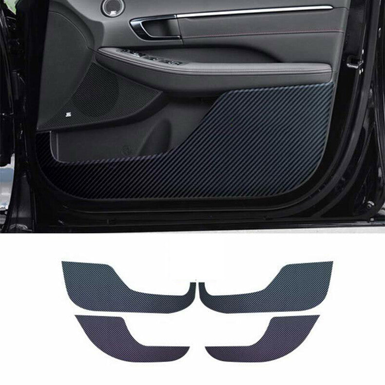 for Hyundai Sonata 2020-2023 Carbon Fiber Inner Door Anti-Kick Panel Cover trim