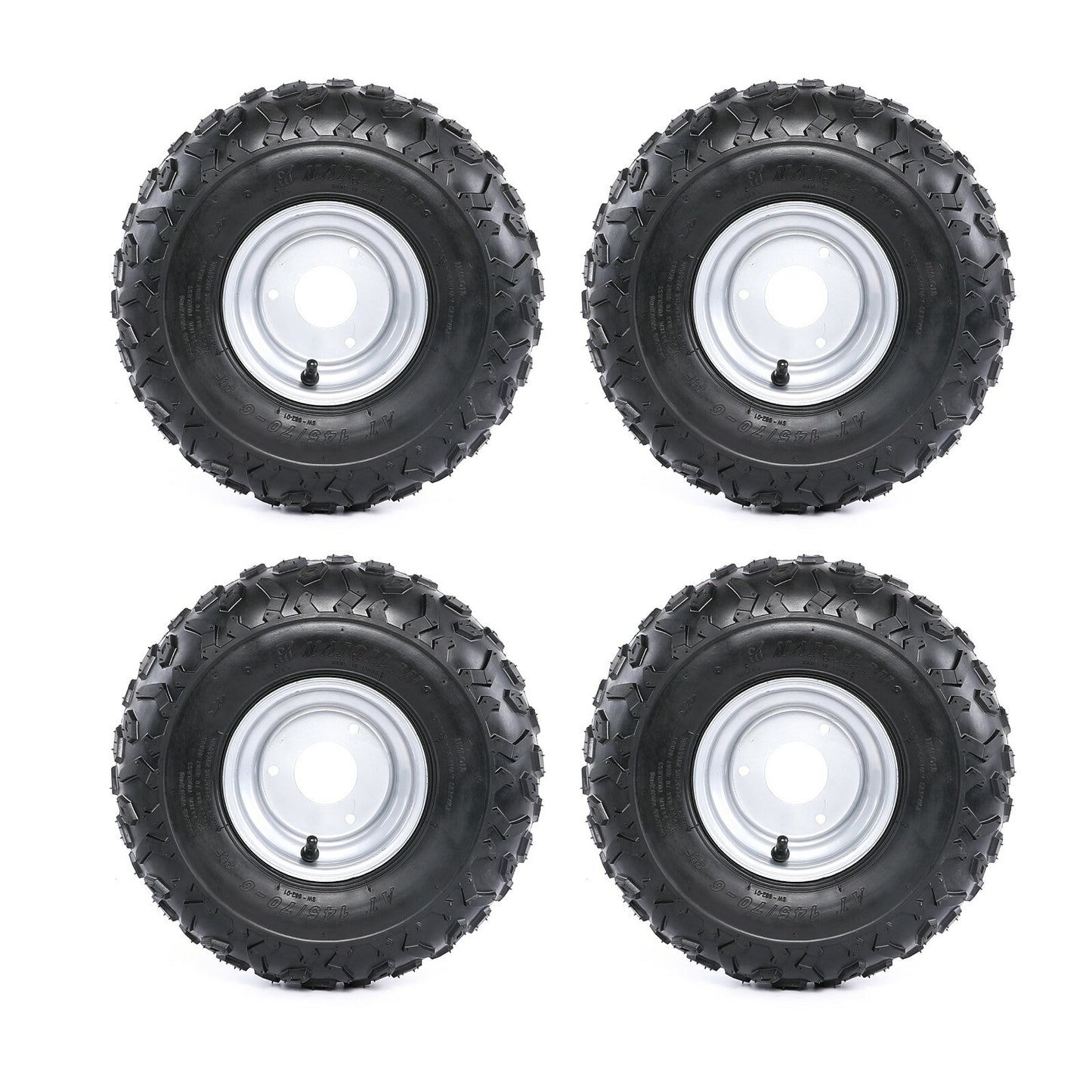 4-pack of 6-inch 3-stud wheels, 145/70-6 tires and rims, all-terrain vehicle, four-wheel go-kart, Taodao 110cc 125