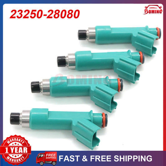 4-pack fuel injectors 23250-28080 suitable for Toyota for Scion , for Camry , RAV4, and for Corolla 23209-28080