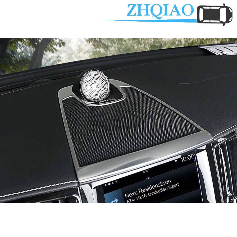 Stainless Steel Interior Middle Speaker Ring Cover Trim Fit for Volvo XC60 2018-2019