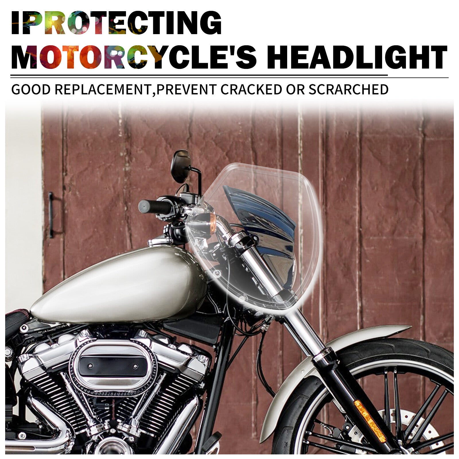 Gloss Black Front Headlight Fairing Cowl Cover Fit for Harley Breakout 2018-2023