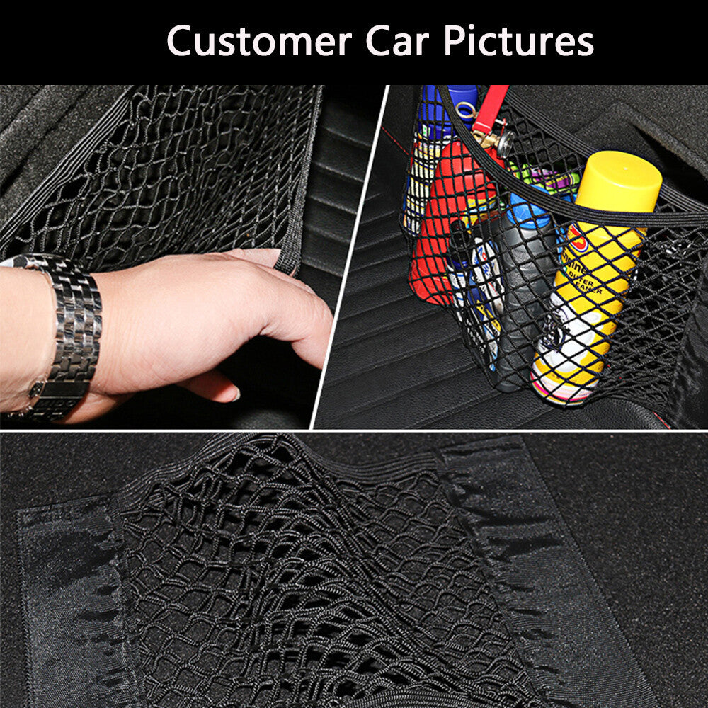 5025 Car Rear Trunk Boot Organizer Pocket Cargo Net Mesh Storage Bag Universal