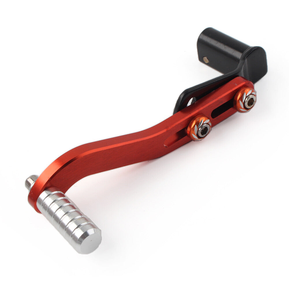 CNC Gear Shift Lever Footrest Pedal Foot Rest Shifter Orange Aluminum Universal