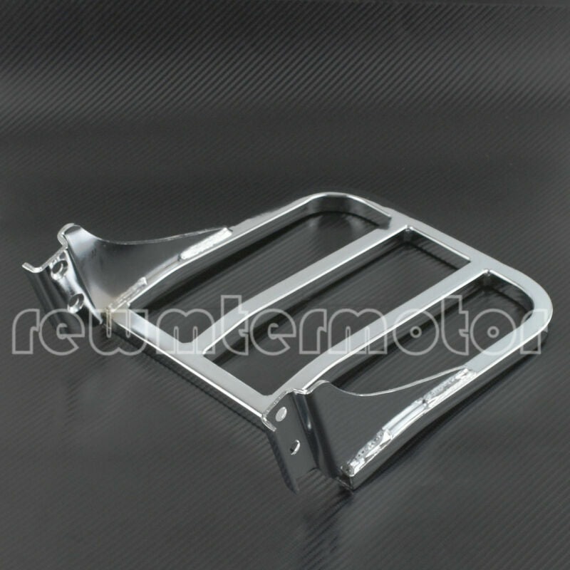 Chrome Sissy Bar Backrest Luggage Rack Fit for Harley Sportster XL Dyna Softail