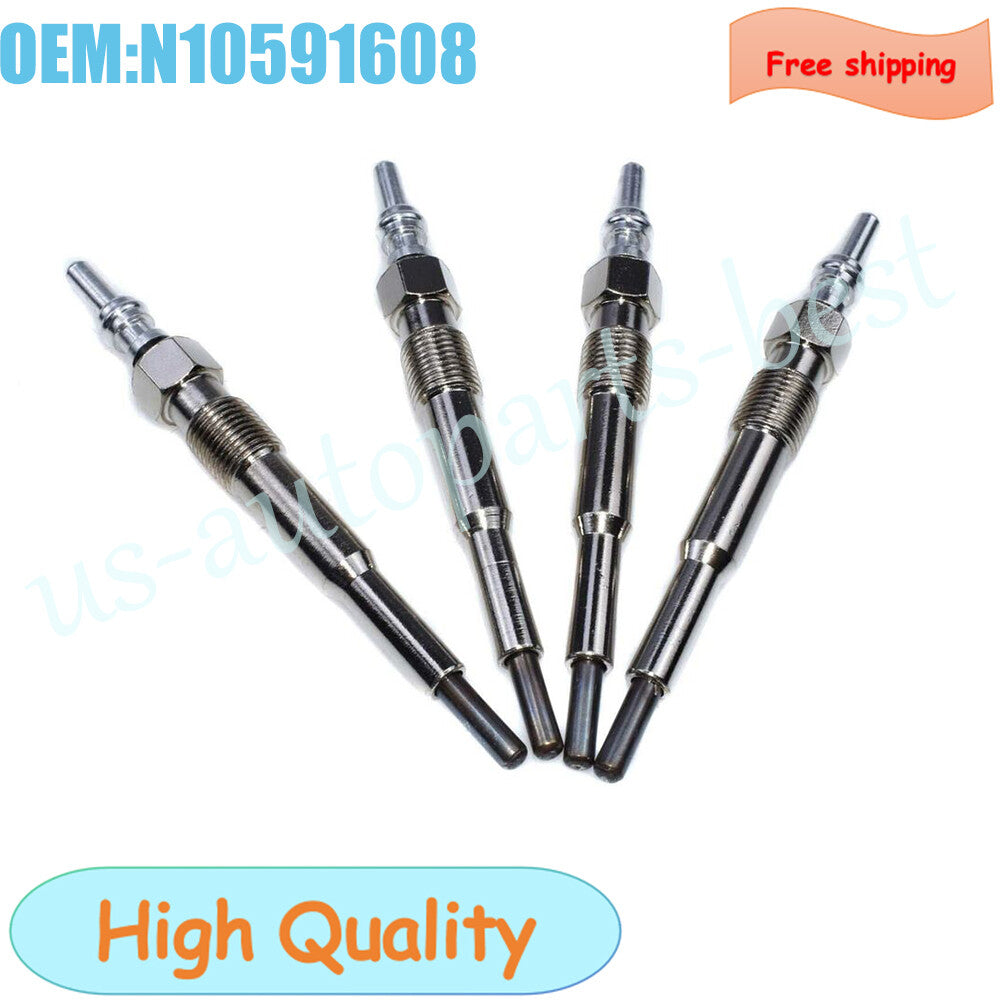 4PCS New Engine Glow Plug Set for VW for Volkswagen 1.9 TDI Touareg for Jetta N10591608
