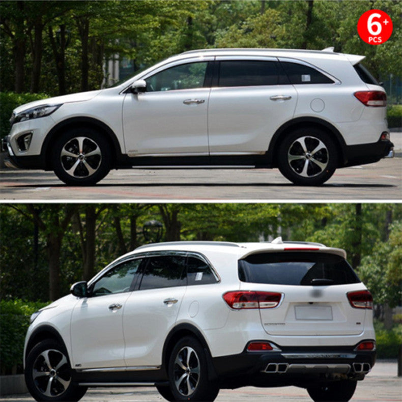 for Kia Sorento 2016-20 silver Window Wind Visors Sun Rain Guard Vent Deflectors