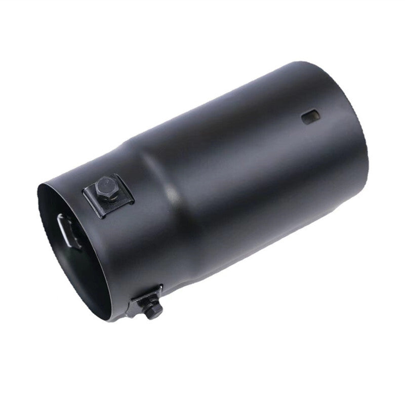 1Pcs Universal Round Black 70mm Car Exhaust Muffler Tip Round Stainless Steel