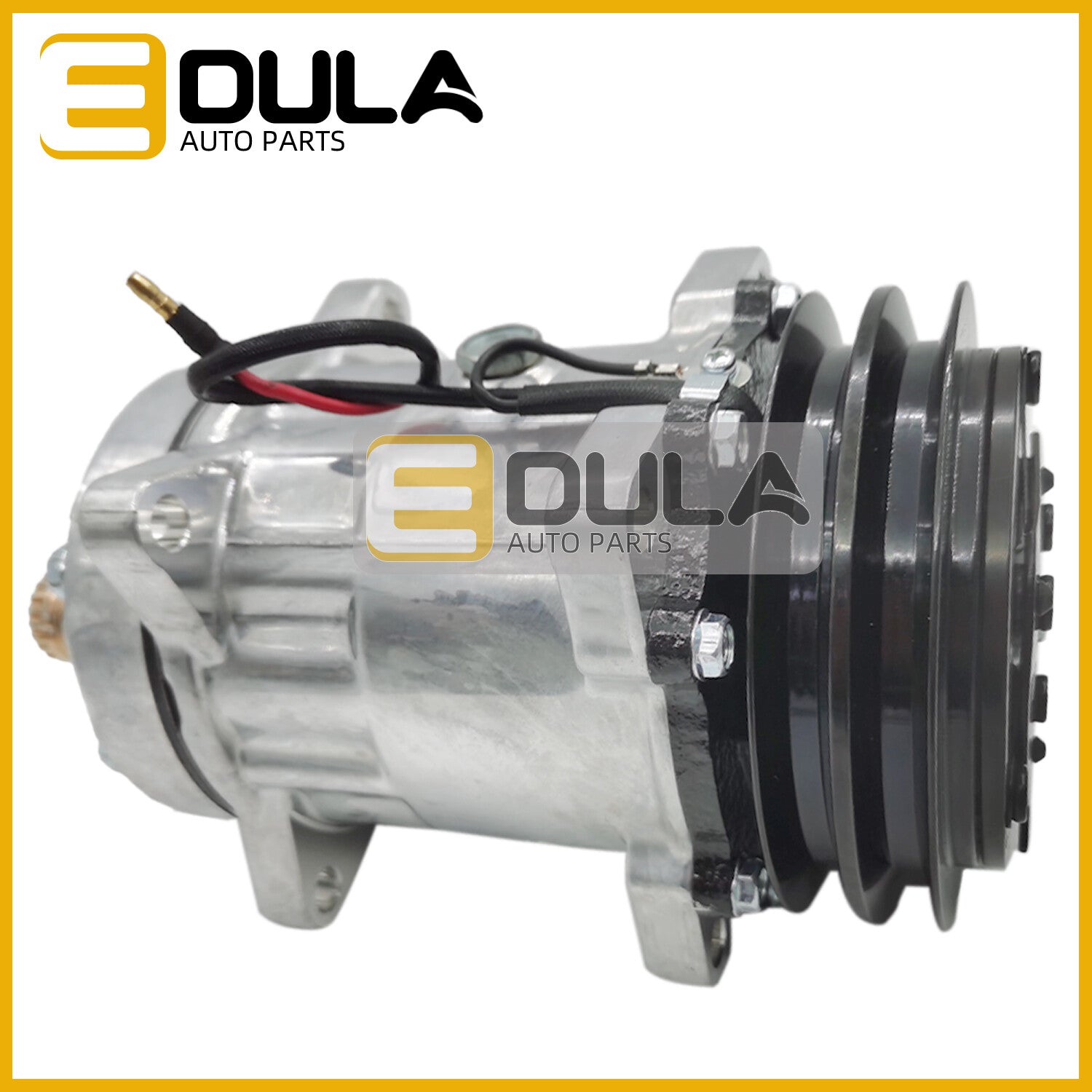 AC Compressor With Clutch fits for Heavy Duty SD709 7402 2009839 12V 2PK 124MM