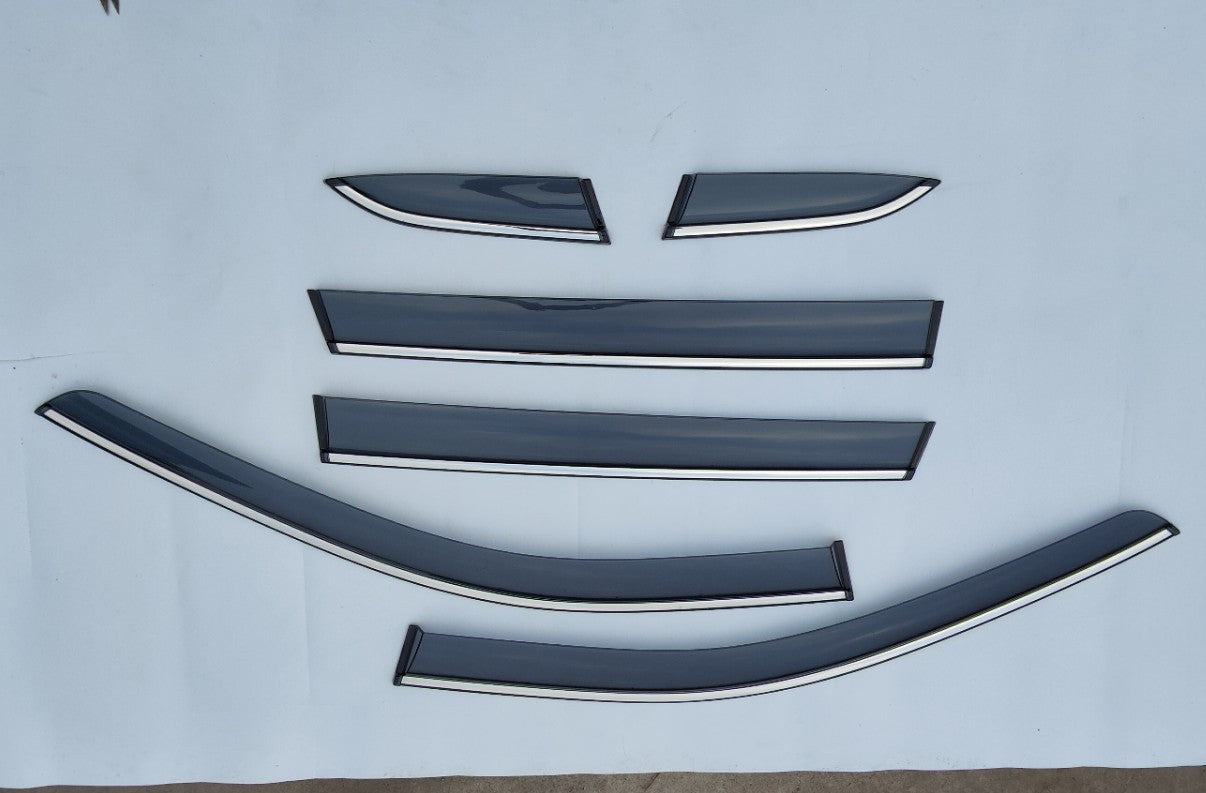 6x for Honda CR-V 2023-2024 Window Visors Sun Rain Guard Deflector W/Chrome Trim