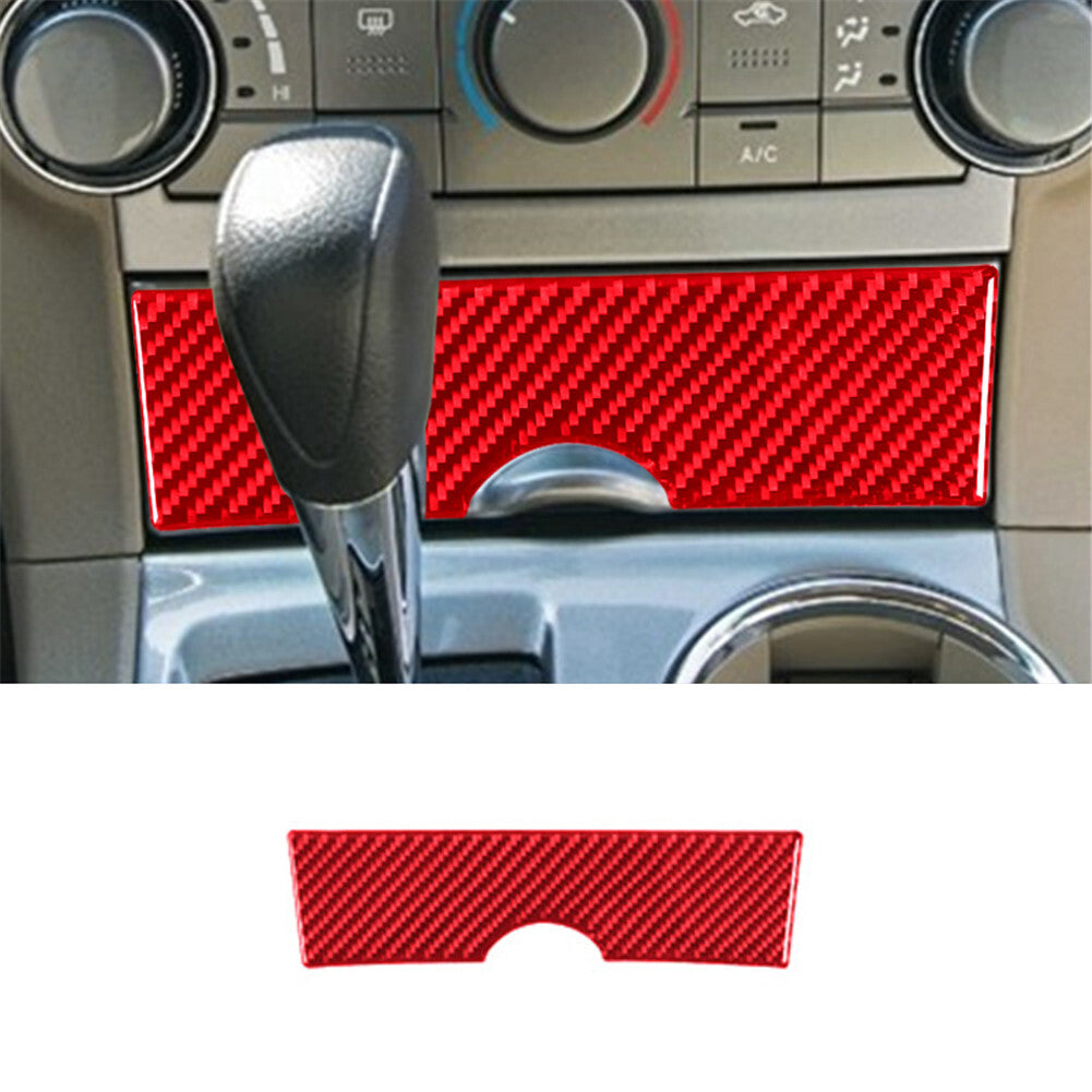 for Toyota Highlander 2008-2013 Central Storage Lid Trim Cover Carbon Fiber Red
