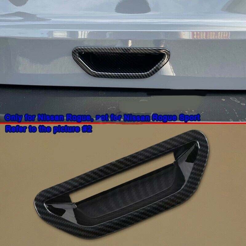 Carbon Fiber Rear Door Bowl Cover Trims for Nissan Rogue 21-23 Accessories