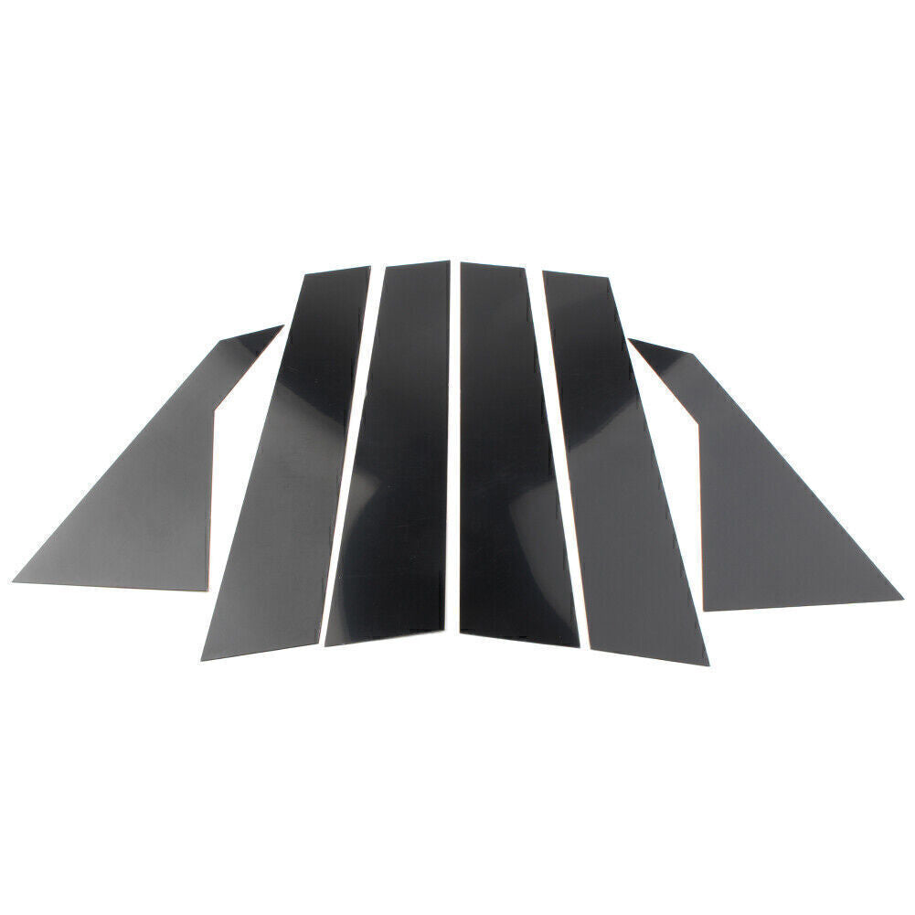 6pc Set Black Pillar Posts Door Window Trim for Kia Forte Sedan 2019-2024 2020