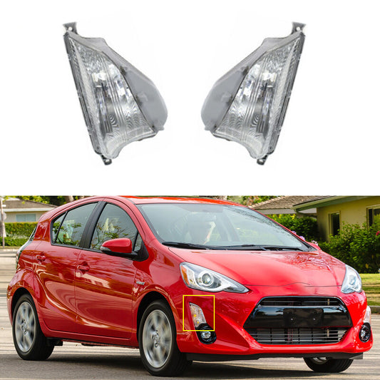 Pair For 2015-2016 for Toyota Prius C Front Bumper Corner Lamp Turn Signal Lamp