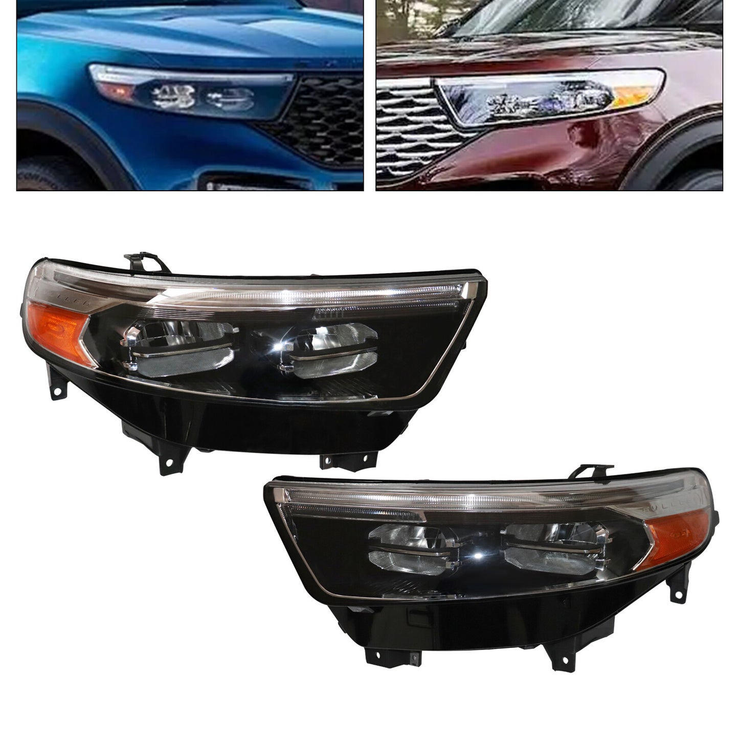 For 2020-2022 for Ford Explorer Left+Right FULL LED Factory Headlights Headlamps New