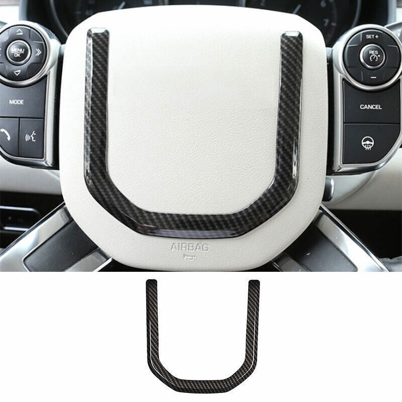 For Discovery Sport 2020-25 ABS Carbon Fiber Steering Wheel Panel Cover Trim 1X
