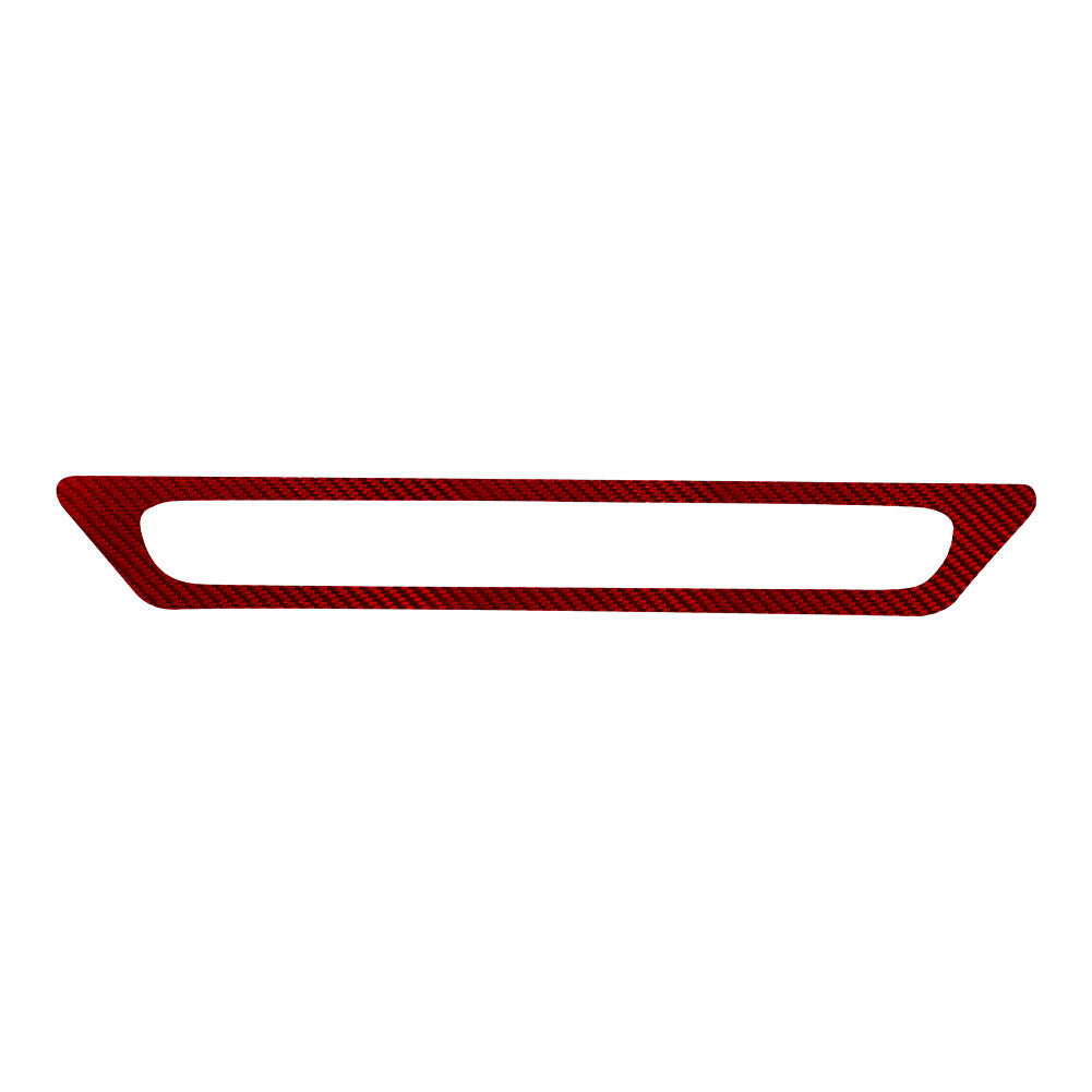 Red Carbon Fiber Interior Rear Tailgate Brake Light Cover Trim for Toyota Hilux