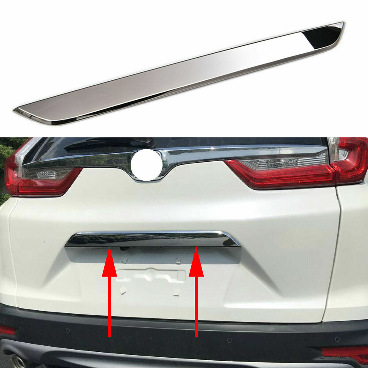 Chrome Rear Trunk Tailgate Lid Handle Cover Trim for Honda CR-V CRV 5th 2017-22