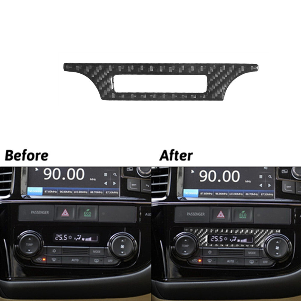 Carbon Fiber Climate Control LCD Frame Trim for Mitsubishi Outlander 2014-2016