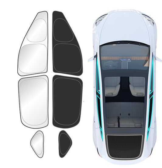 6x For 2020-2024 for Tesla for Model Y Side Window Sunshade Anti UV Privacy Sun Cover
