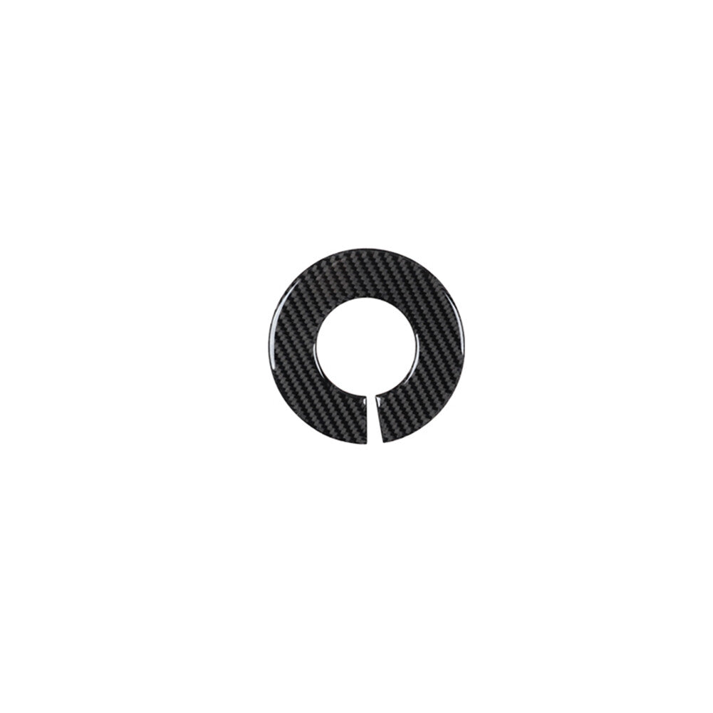 Carbon Fiber Interior Steering Wheel Sign Ring Cover Trim For 2012-2015 for Fiat 500