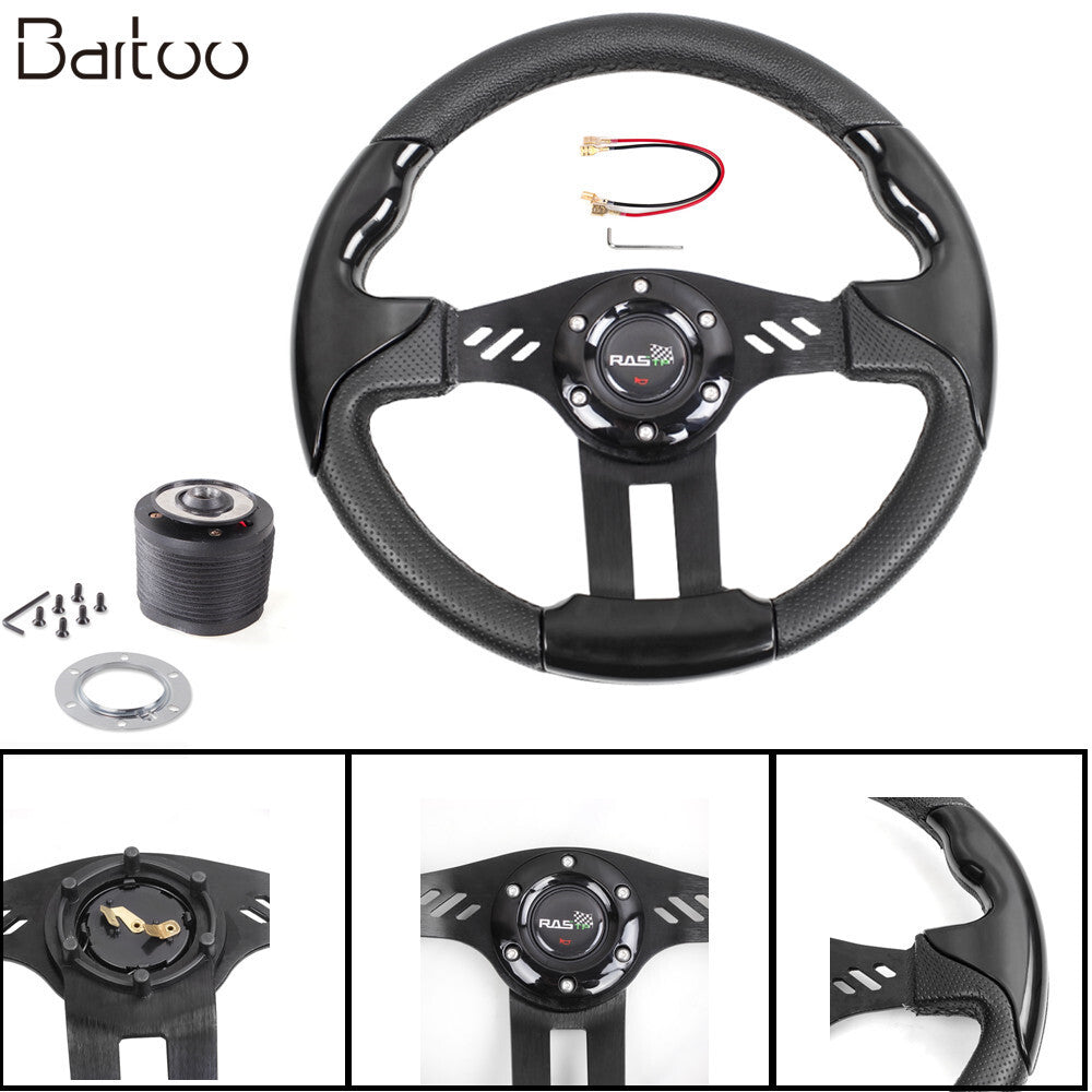 13 Racing Steering Wheel with Hub Adapter for 84-04 for Ford for Mustang Non-GT