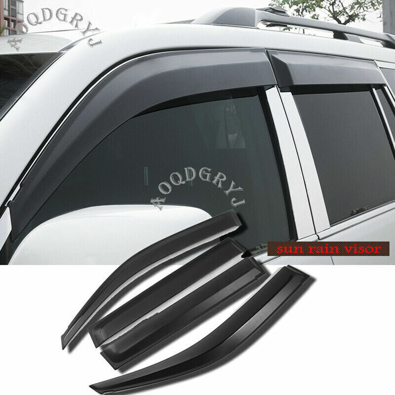 for Toyota Prado 2010-2019 Black Sun Rain Guard Vent Shade Side Window Visor 4x