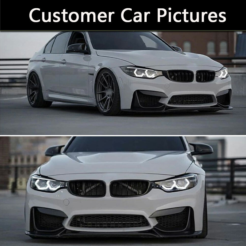 Carbon Fiber Front Bumper Fog Splitter Canard Fins for BMW F80 M3 F82 F83 M4 14+
