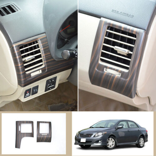 for Toyota for Corolla 09-13 2P Wood Grain Console Side Air Outlet Vent Frame Trim