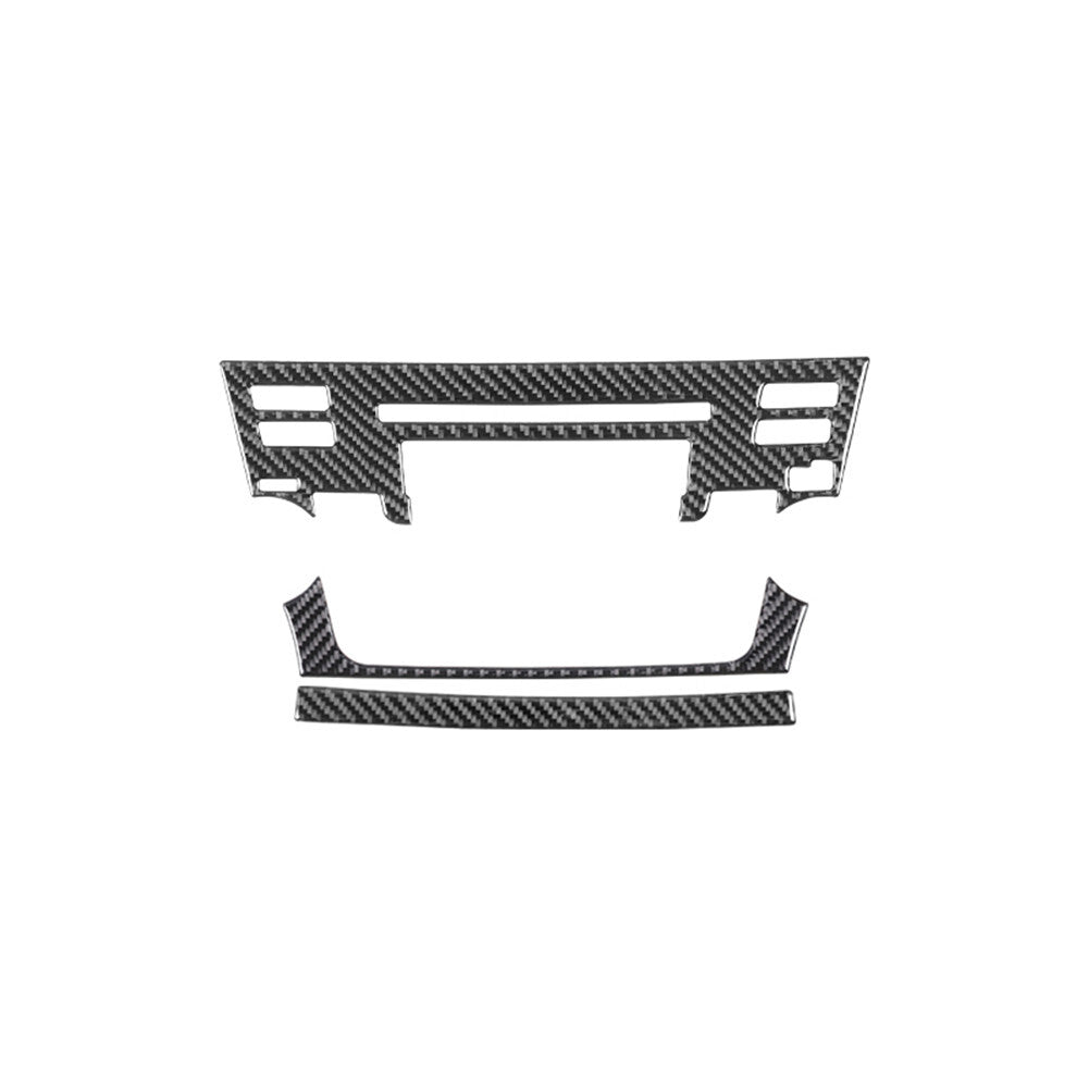 3Pcs Radio Frame Trim Cover Carbon Fiber Type B for Toyota Highlander 2008-2013