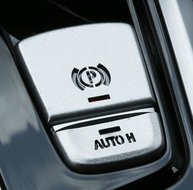2PCS Cover Trim Silver Aluminum Shifter Hand Brake for BMW 5 Series 2018-2022