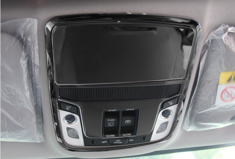 Black Titanium Front Reading Lamp Frame Cover Trim For Auto for Honda CRV CR-V 17-21