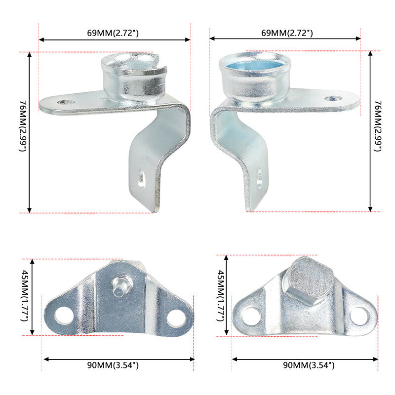 4Pc Body Mounted Tailgate Hinge Kit Pair for Ram 1500 2500 3500 Pickup Truck