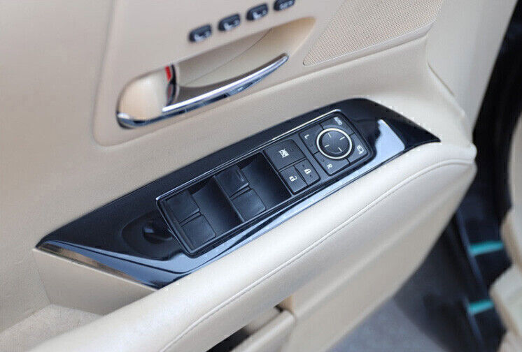 for LEXUS RX350 450h 2010-15 Gloss Black Window Lift Lock Switch Panel Trim 4PCS