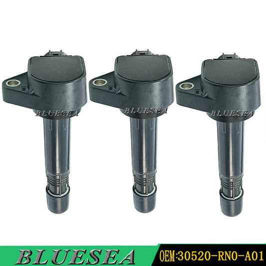 30520-RN0-A01 3x Ignition Coils Pack for Honda Pilot Ridgeline for Acura MDX for RDX ZDX