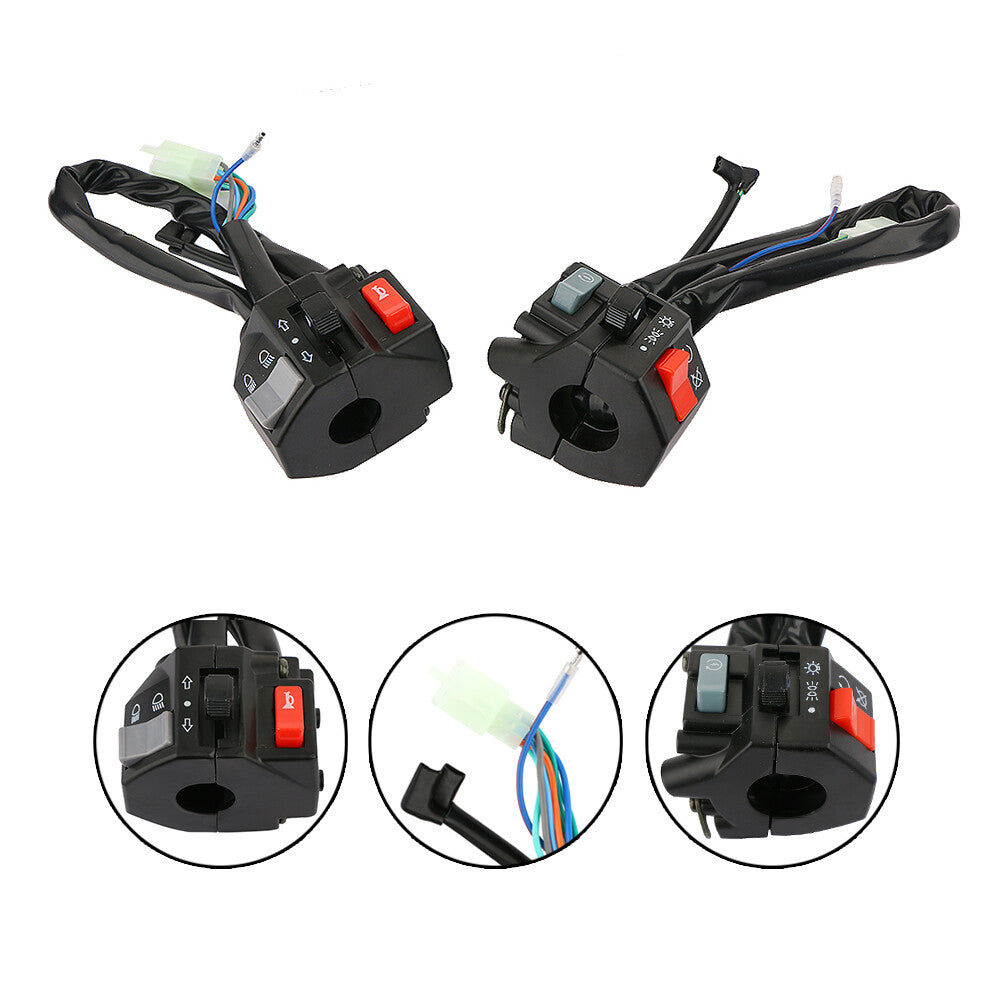7/8 Handlebar horn, motorcycle turn signal, fog light control, start/stop switch
