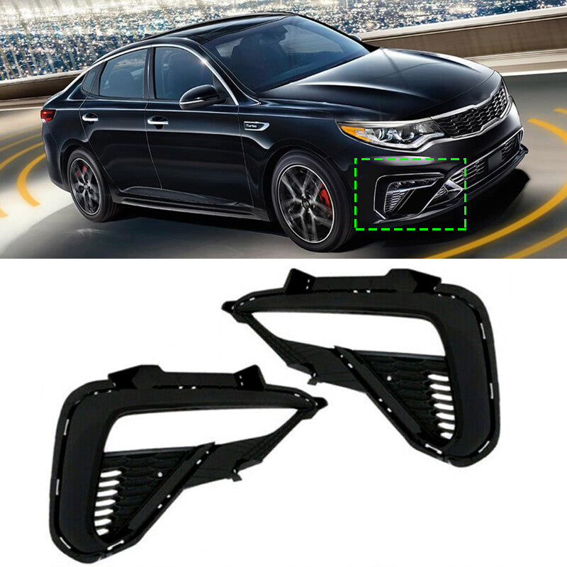 LHRH Front Bumper Fog Light Cover Bezel Trim for Kia Optima 2019-2020