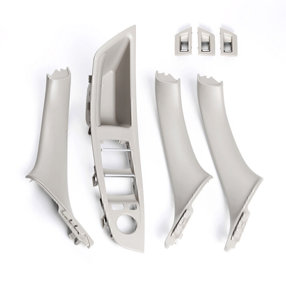 7x Car Door Window Switch Panel+Door Handle for BMW F10 F11 F18 5 Series 2010-17