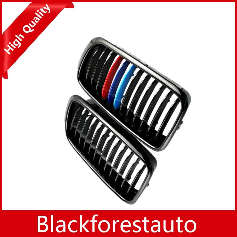 Fits For 740i 740iL 750iL 2x Front LH RH Bumper Kidney M Color Grille Replace