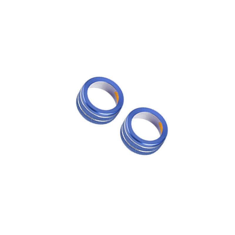 for Lincoln Aviator 2020-2022 Blue Aluminum CD Switch Button Knob Cover Bezel
