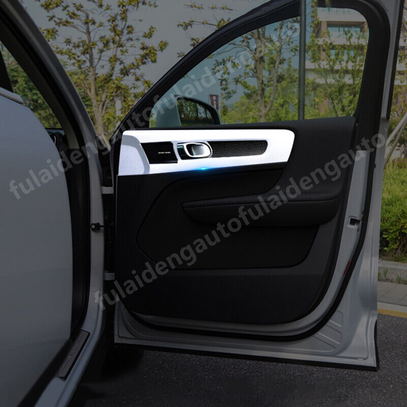 for Volvo XC40 2019-2022 Silver Inner Door Handle Bowl Panel Cover decor Trim 4x