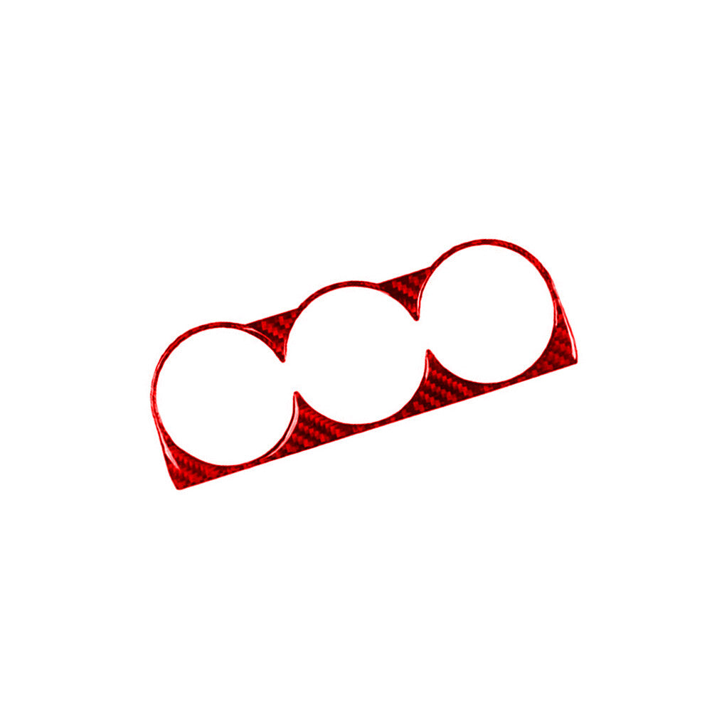 Car Red Carbon Fiber Central Control compass Frame Sticker for Toyota FJ Cruiser