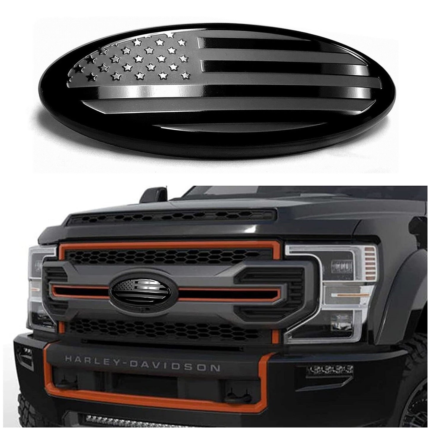 9inch Black Front Grille Oval Emblem Fits  for ford  F150 F250 F350 Accessories US
