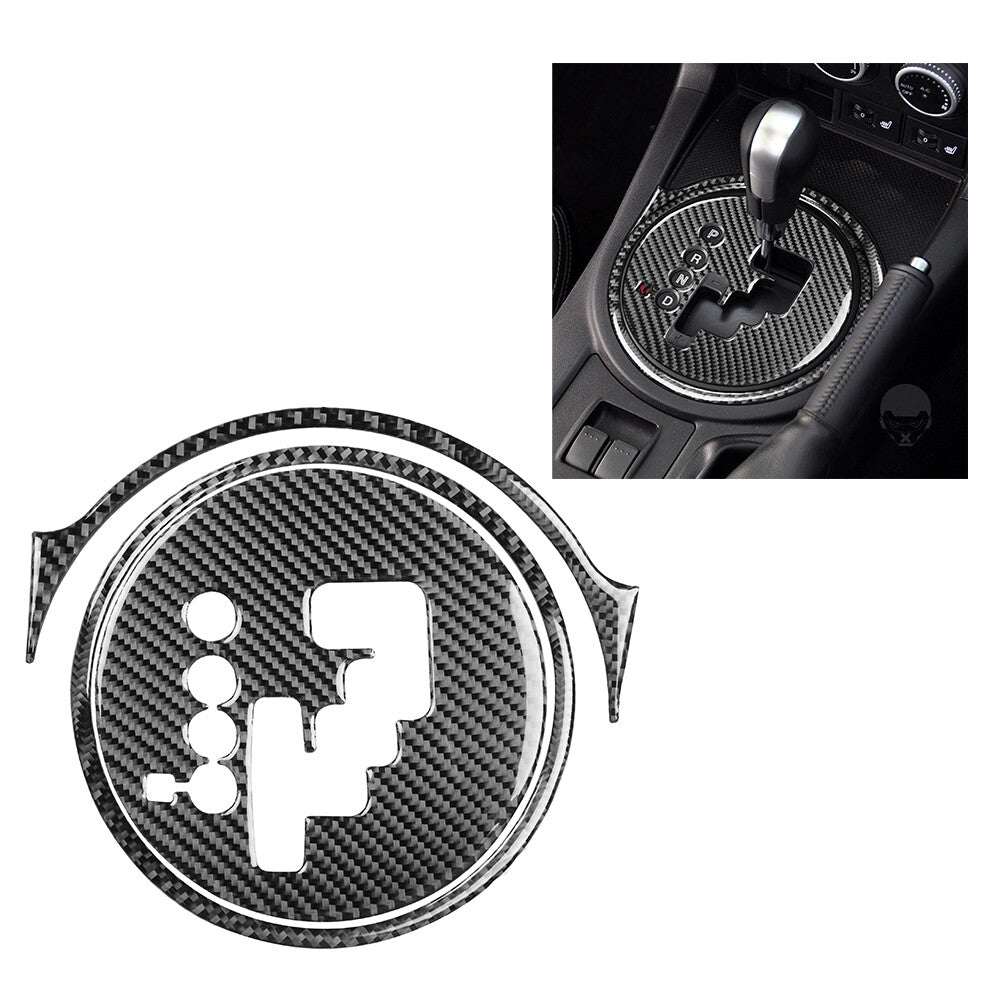 3Pcs Carbon Fiber Interior Gear Shift Cover Trim for Mazda MX-5 Miata 2009-2015