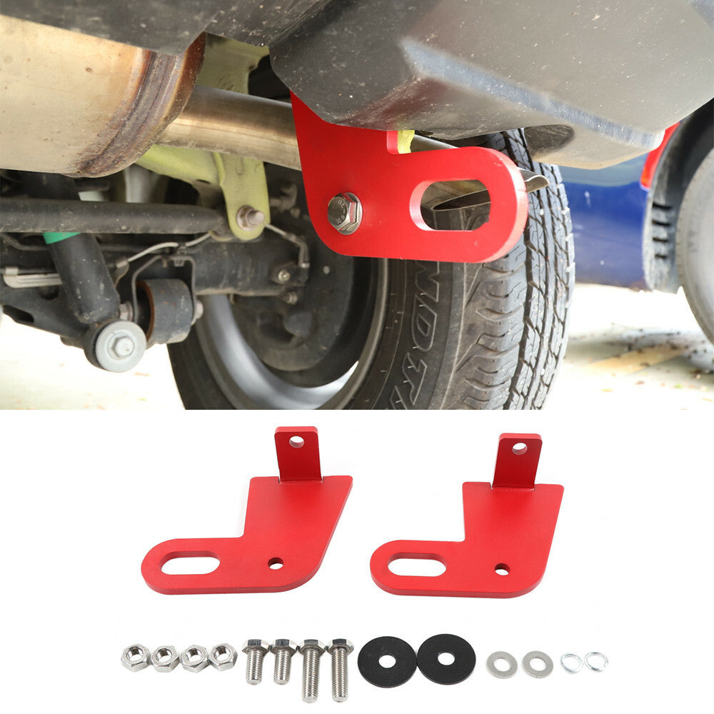2PCS Red Iron Car Rear Bumper Trailer Towing Hook Kit for Suzuki for Jimny 2019-2022