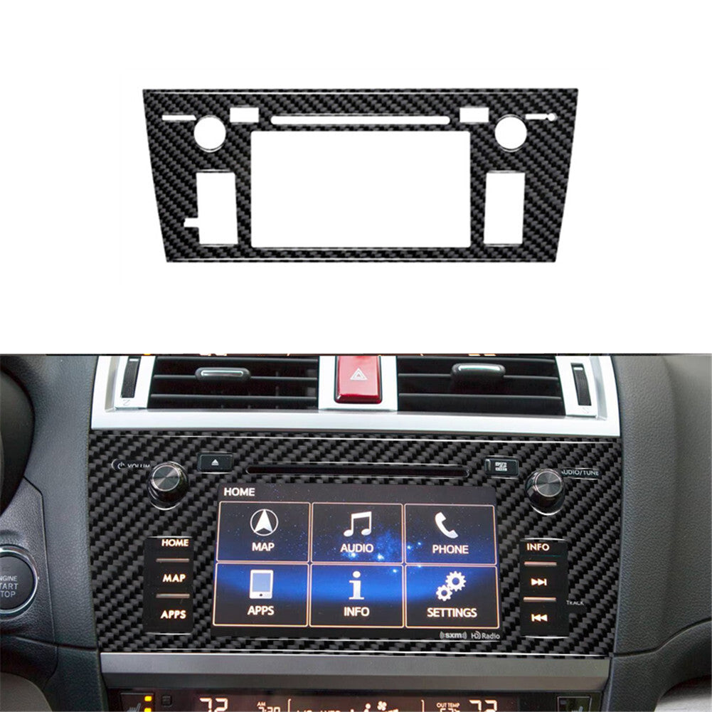 Carbon Fiber Navigation Cover Trim for Subaru Outback Legacy 2015-2017 Type A