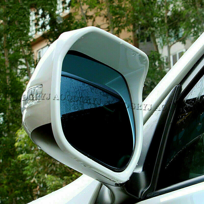 2X for Land Cruiser LC200 2016-2021 White Rearview Mirror Frame Cover Rain Guard