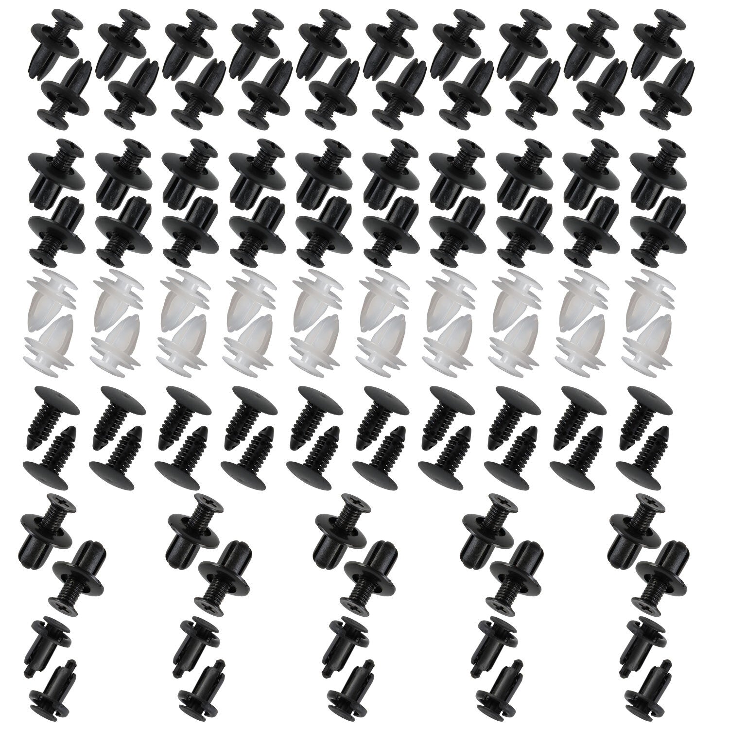 100x Car Body Plastic Trim Retainer Fastener Clips Push Pin Fender Bumper Tool