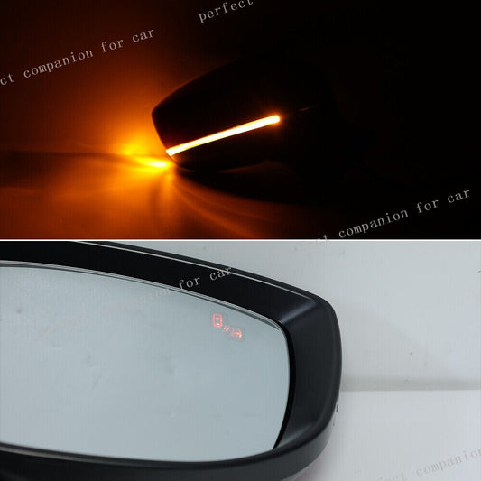Heated right blind spot side mirror with light for Mazda CX-5 2017-2019 (Red)