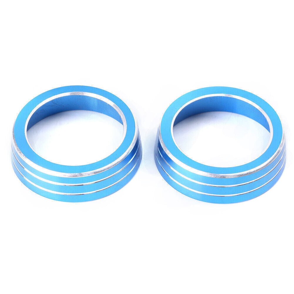 Fit for Honda for Civic 2016 2017 Blue 2x AC Air-condition Control Switch Cover Ring